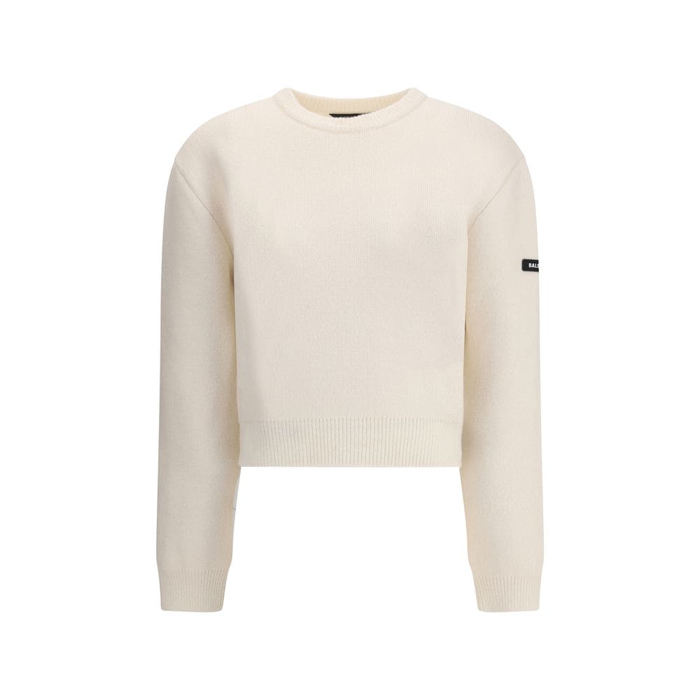 Balenciaga White Wool Sweatshirt