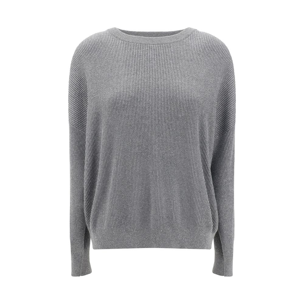 Brunello Cucinelli Gray Cotton Sweatshirt
