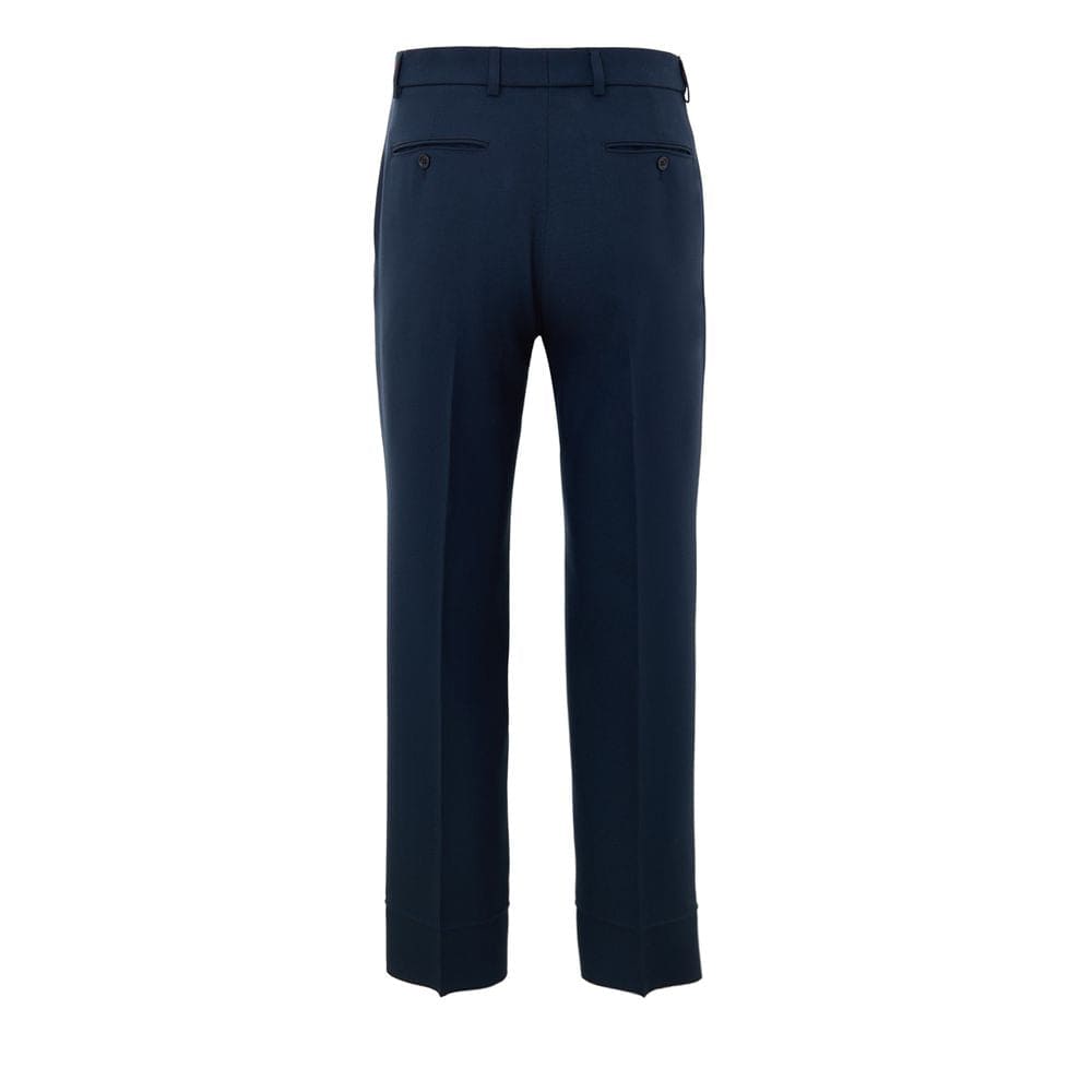 Gucci Blue Cotton Casual Pants