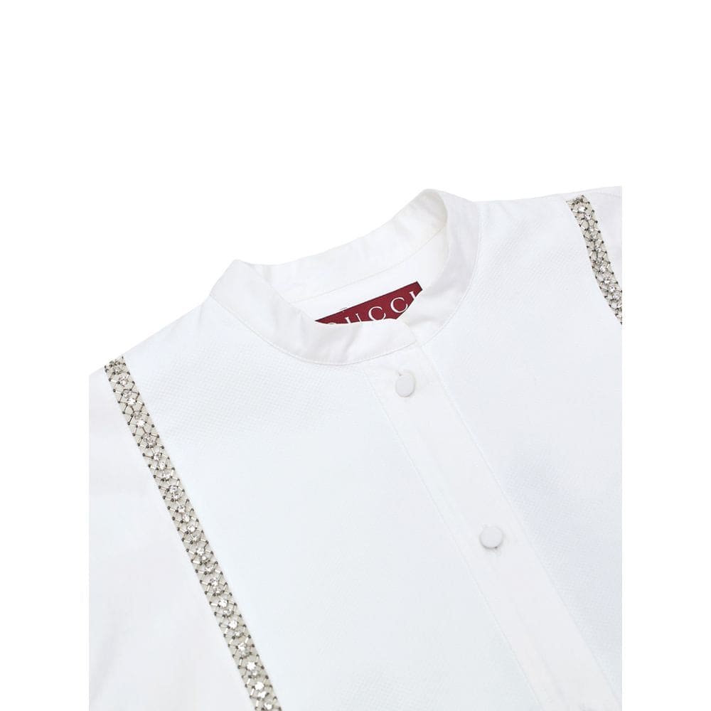 Gucci White Cotton Blouse