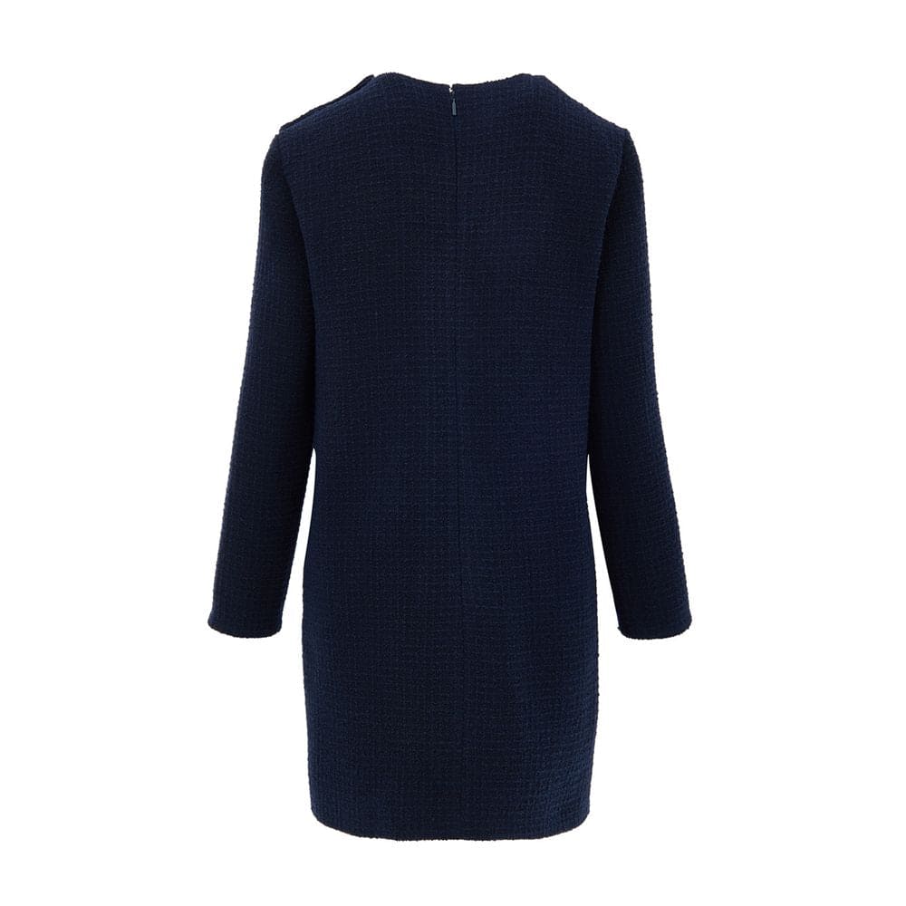 Gucci Navy Blue Wool Short Dress