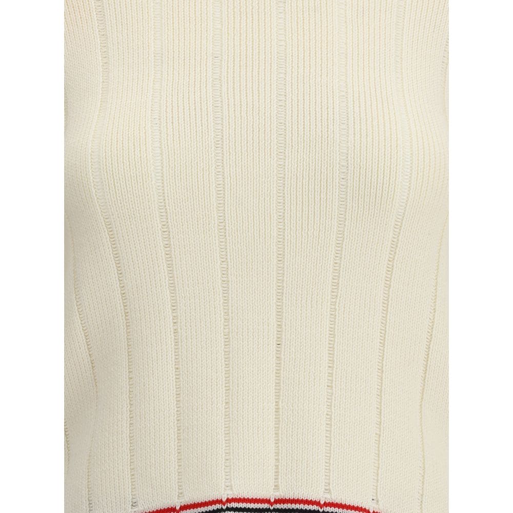 Thom Browne Cream Fleece Wool Sweatshirt