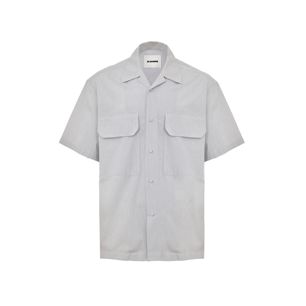 Jil Sander Blue Cotton Shortsleeve Shirt