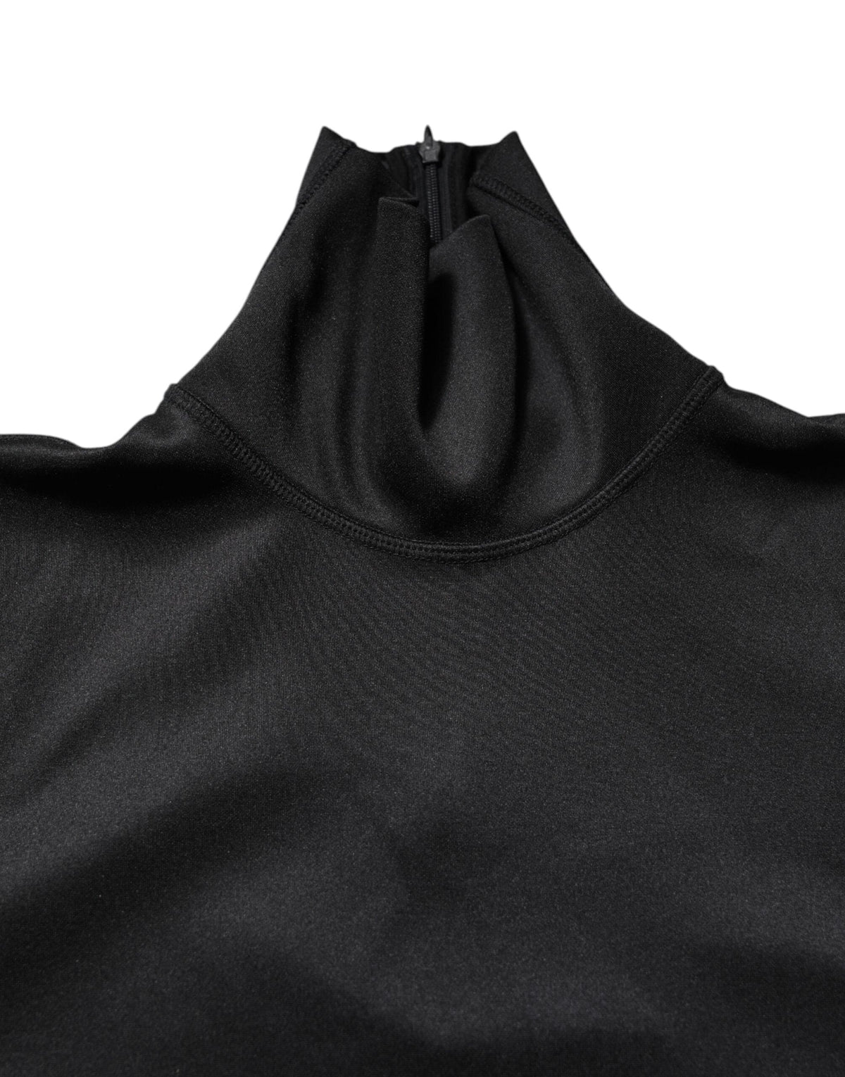 Dolce & Gabbana Black Polyester Turtleneck Pullover Sweater