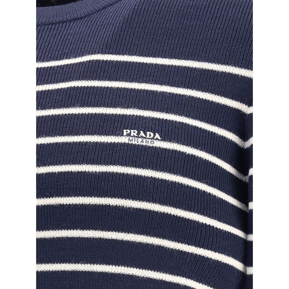 Prada Blue Fleece Wool Sweatshirt