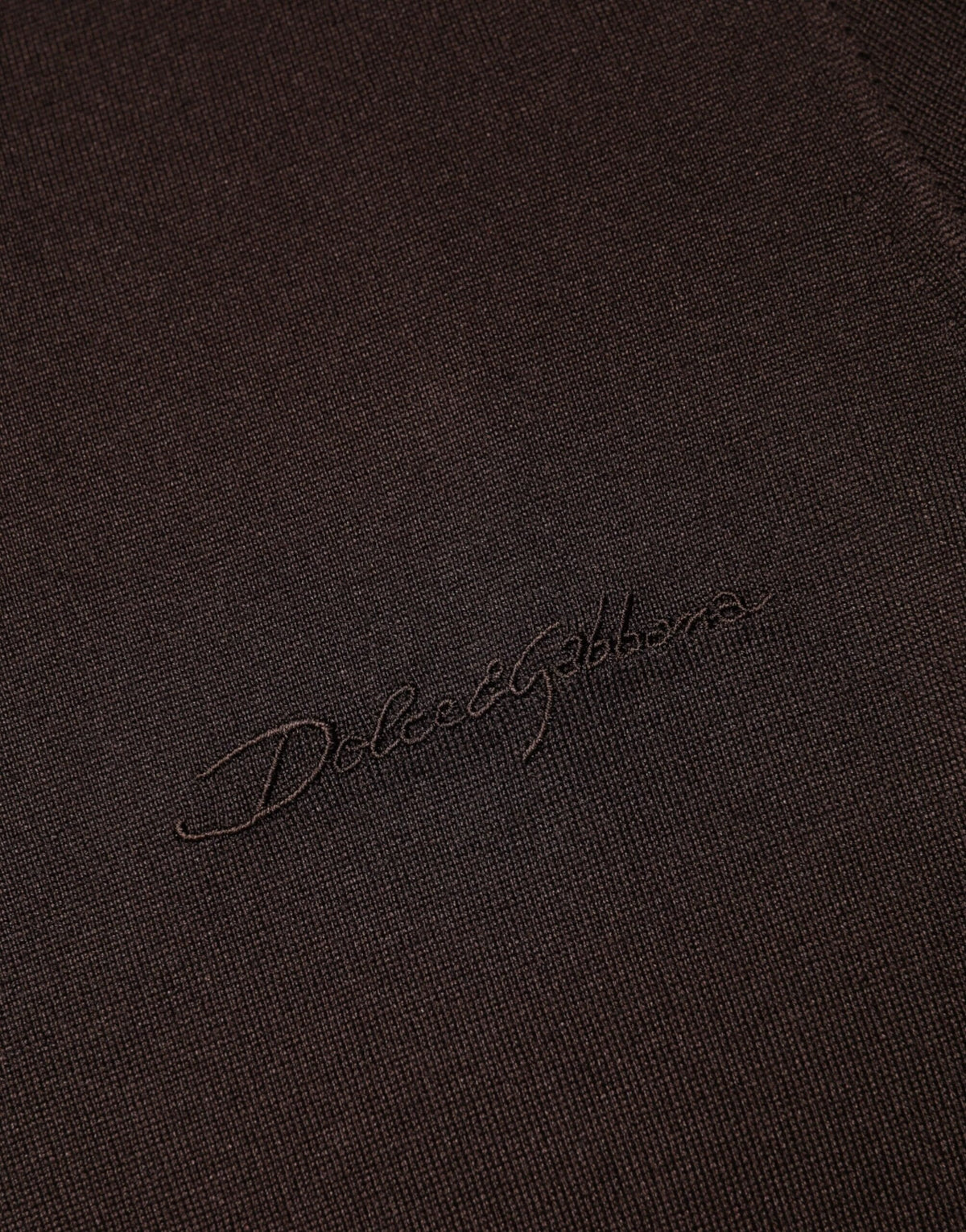 Dolce & Gabbana Brown Silk Crew Neck Short Sleeves T-shirt