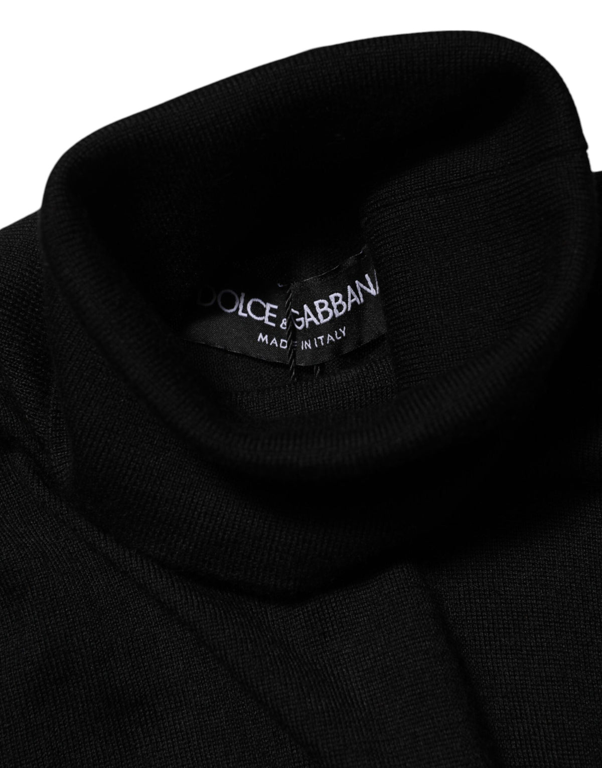 Dolce & Gabbana Black Cashmere Turtleneck Pullover Sweater