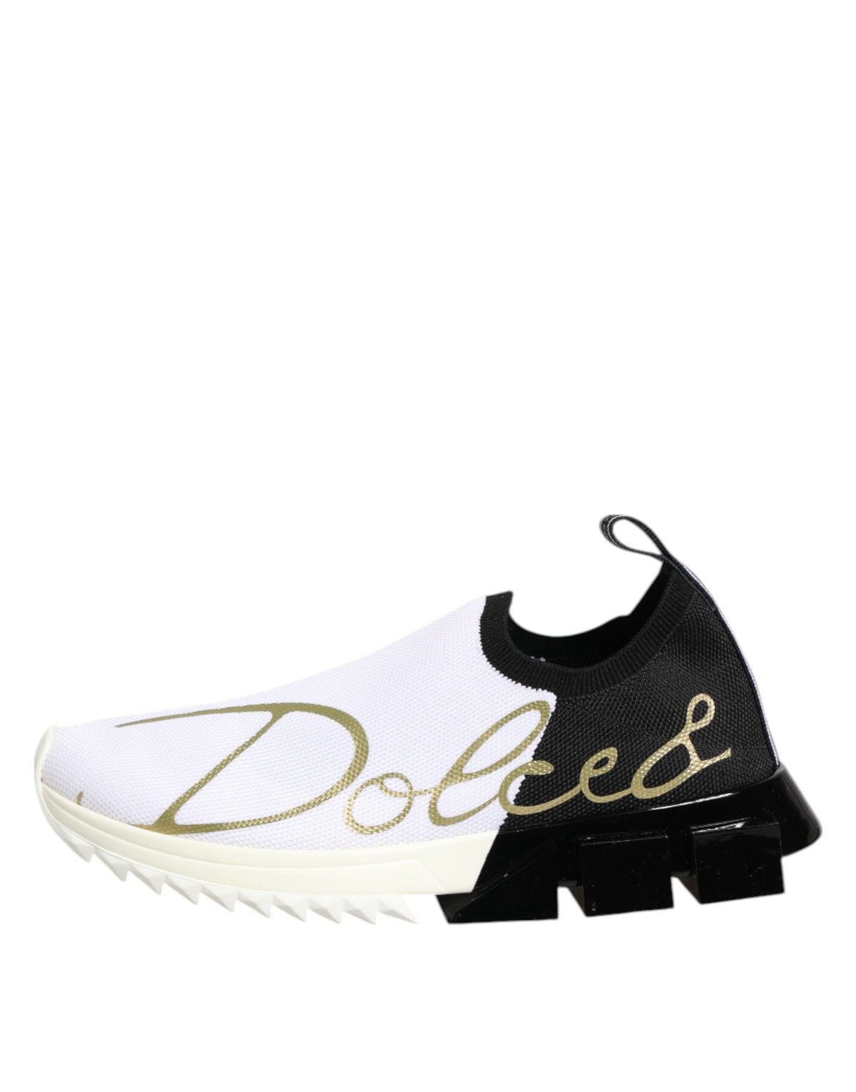 Dolce & Gabbana White Black Low Top Sorrento Sneakers Shoes