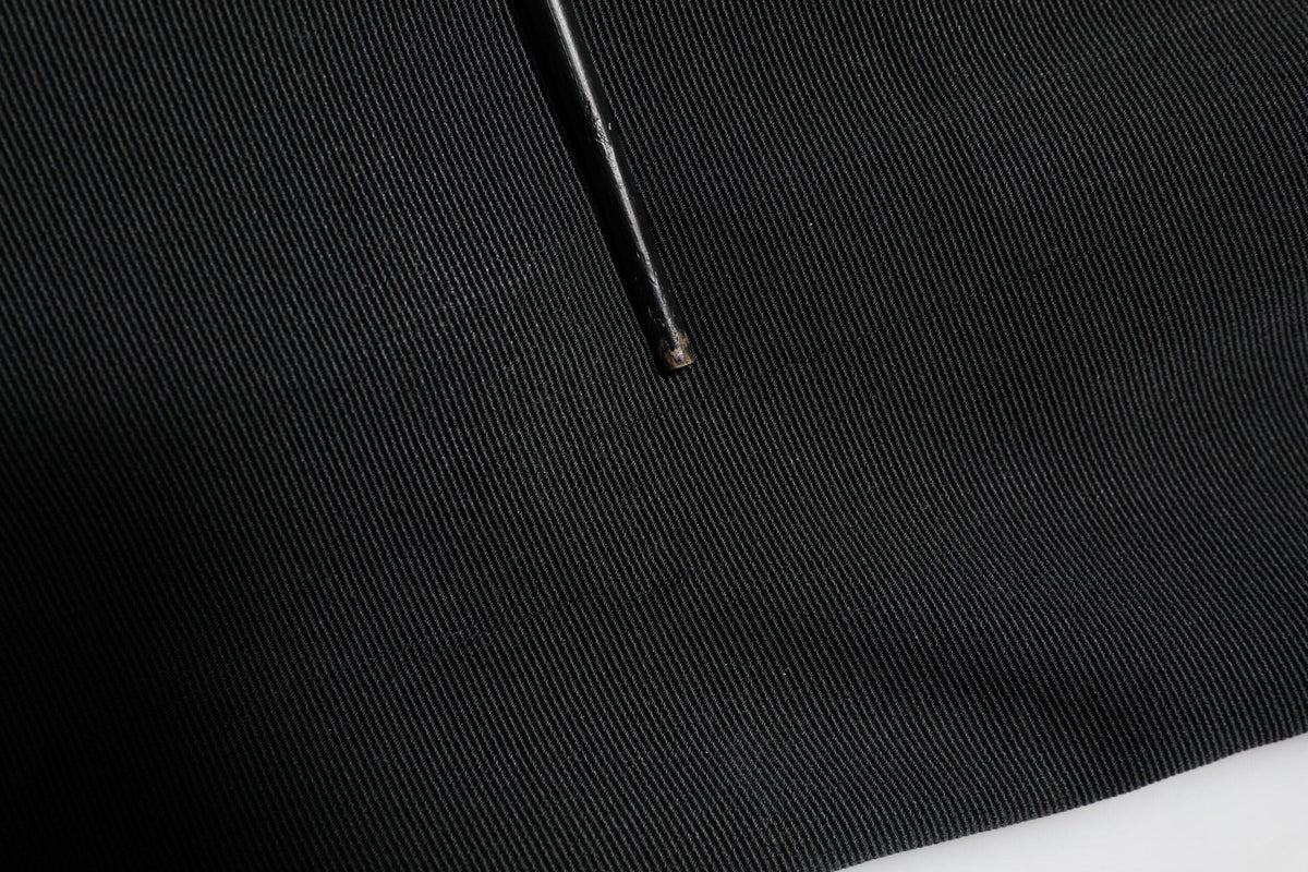 Dolce & Gabbana Black Acetate HighWaist Tapered Trouser Pants