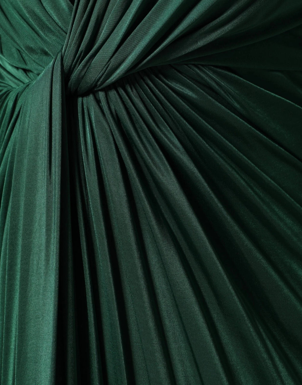 Dolce & Gabbana Dark Green Viscose Long Sleeve Midi Dress