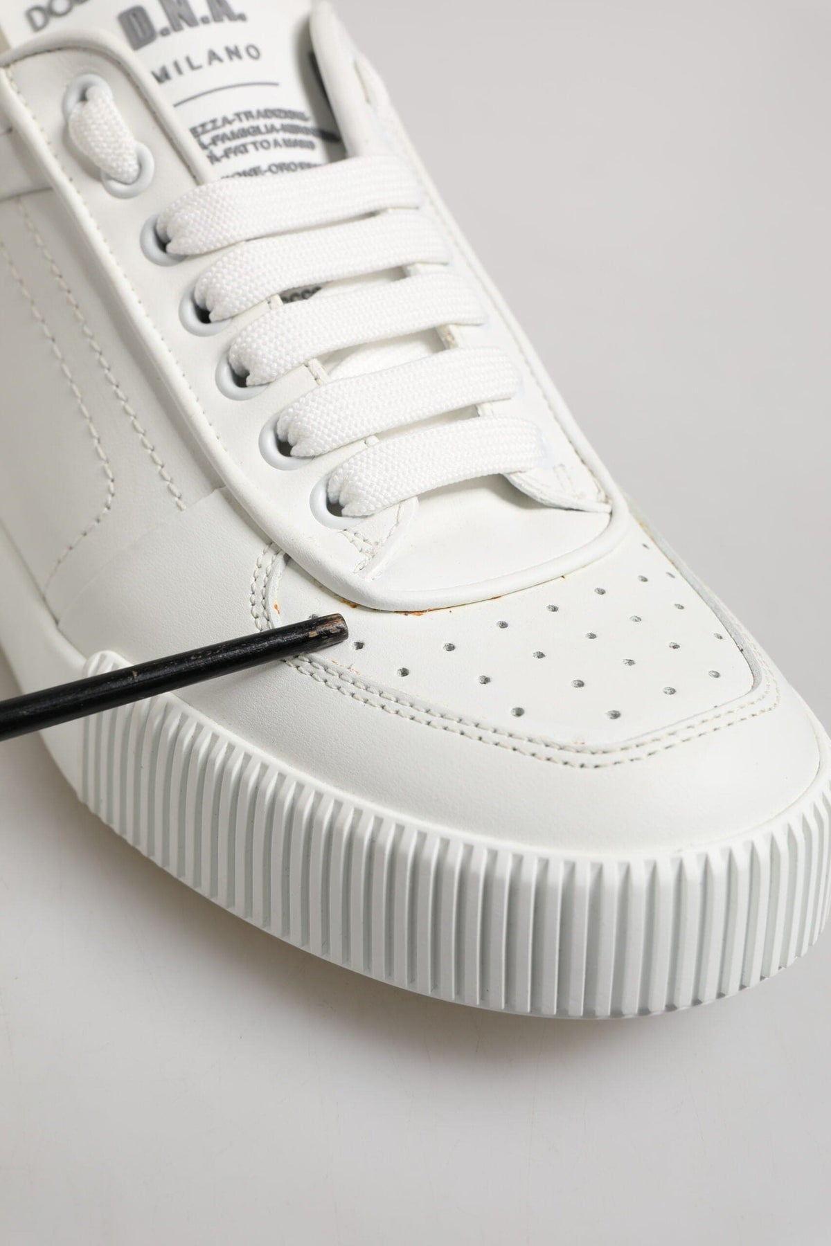 Dolce & Gabbana White Miami Leather Low Top Sneakers Shoes