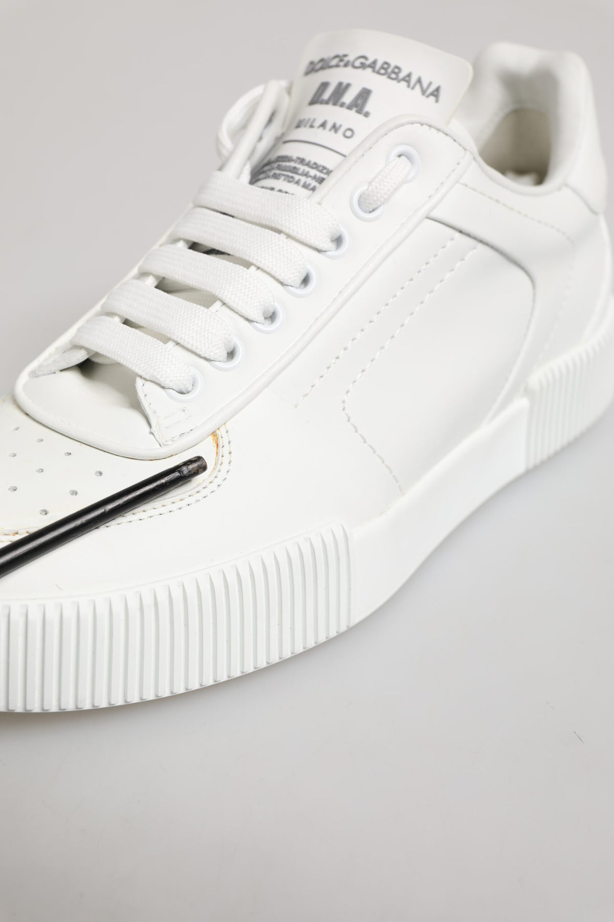 Dolce & Gabbana White Miami Leather Low Top Sneakers Shoes