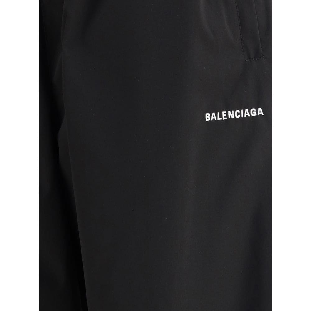 Balenciaga Black Polyester Casual Pants