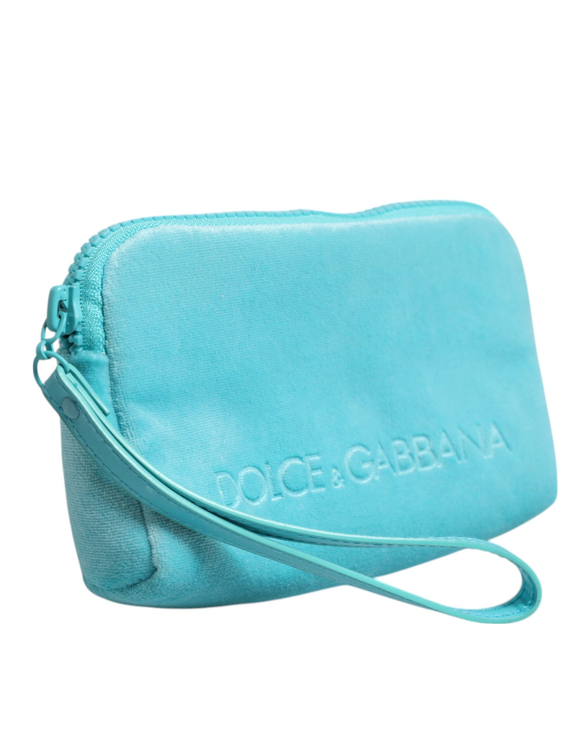 Dolce & Gabbana Light Blue Solid Logo Clutch Sunglasses Holder Pouch Bag