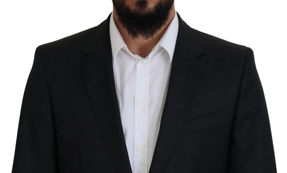 Dolce & Gabbana Melange Grey Wool 2 Piece MARTINI Suit