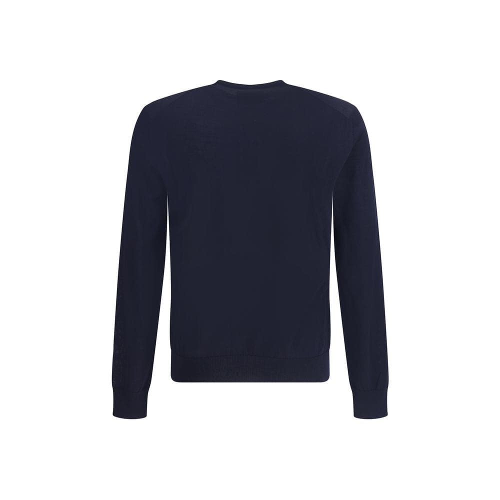 Giorgio Armani Blue Fleece Wool Sweatshirt