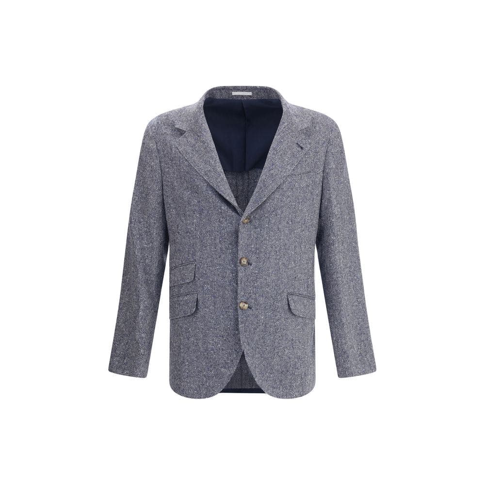 Brunello Cucinelli Blue Wool Blazer