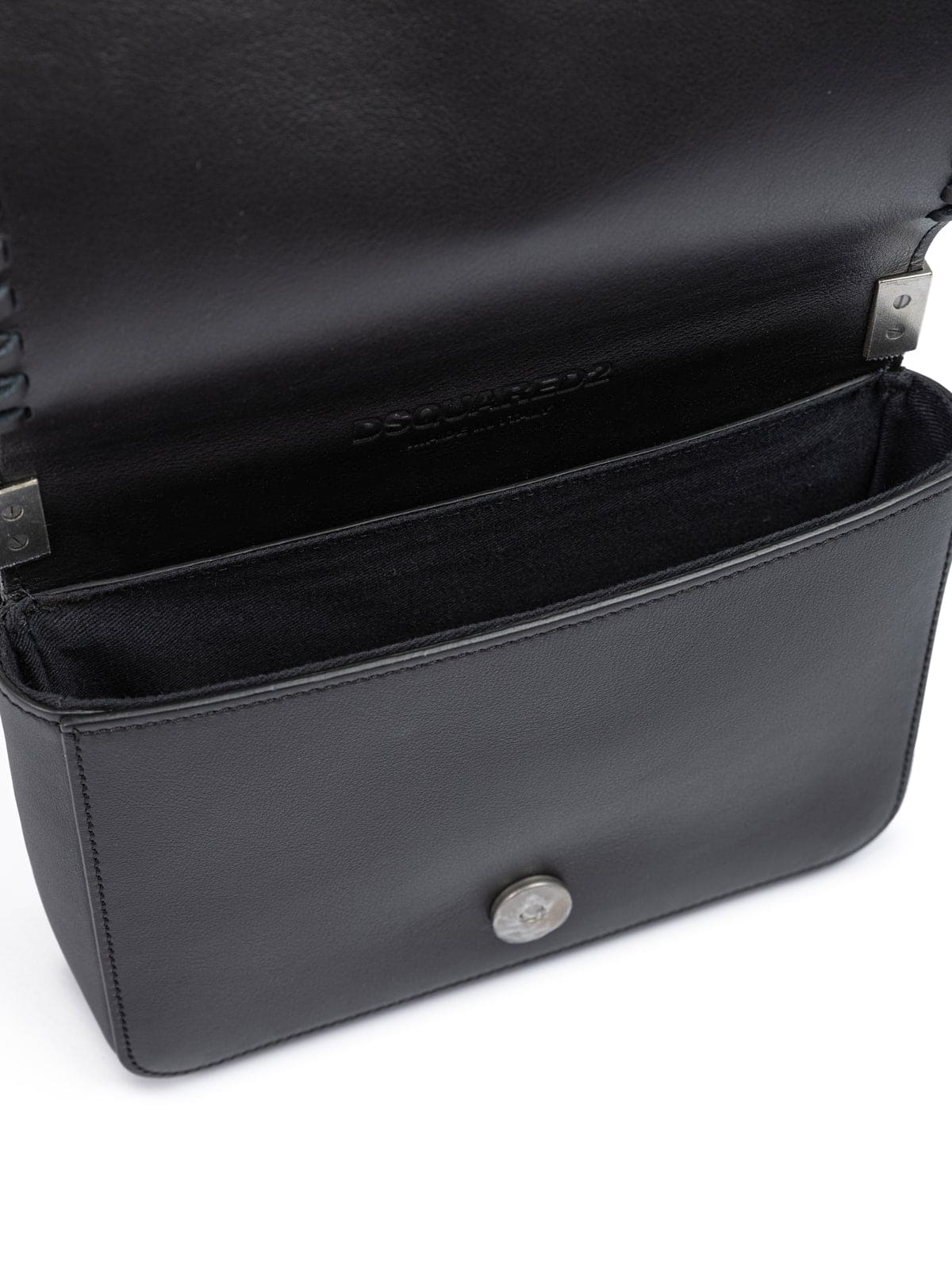 Dsquared² Black Leather Crossbody Bag