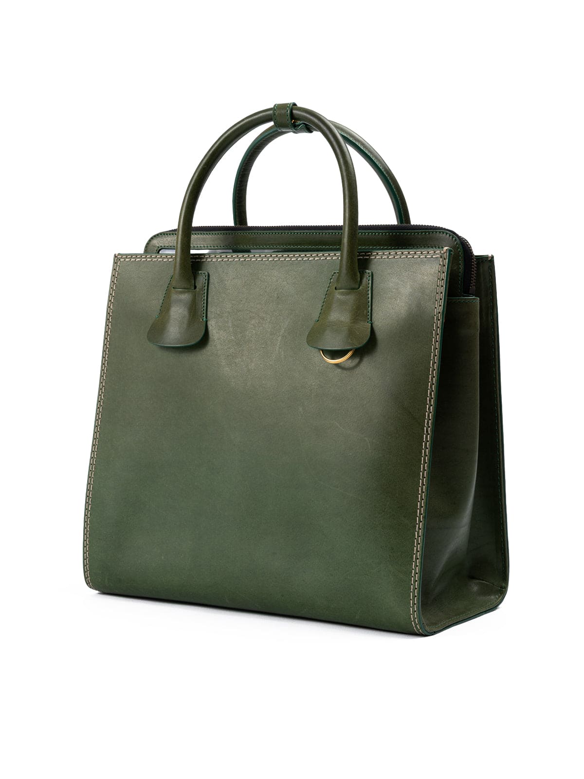 Dsquared² Green Leather Tote Bag