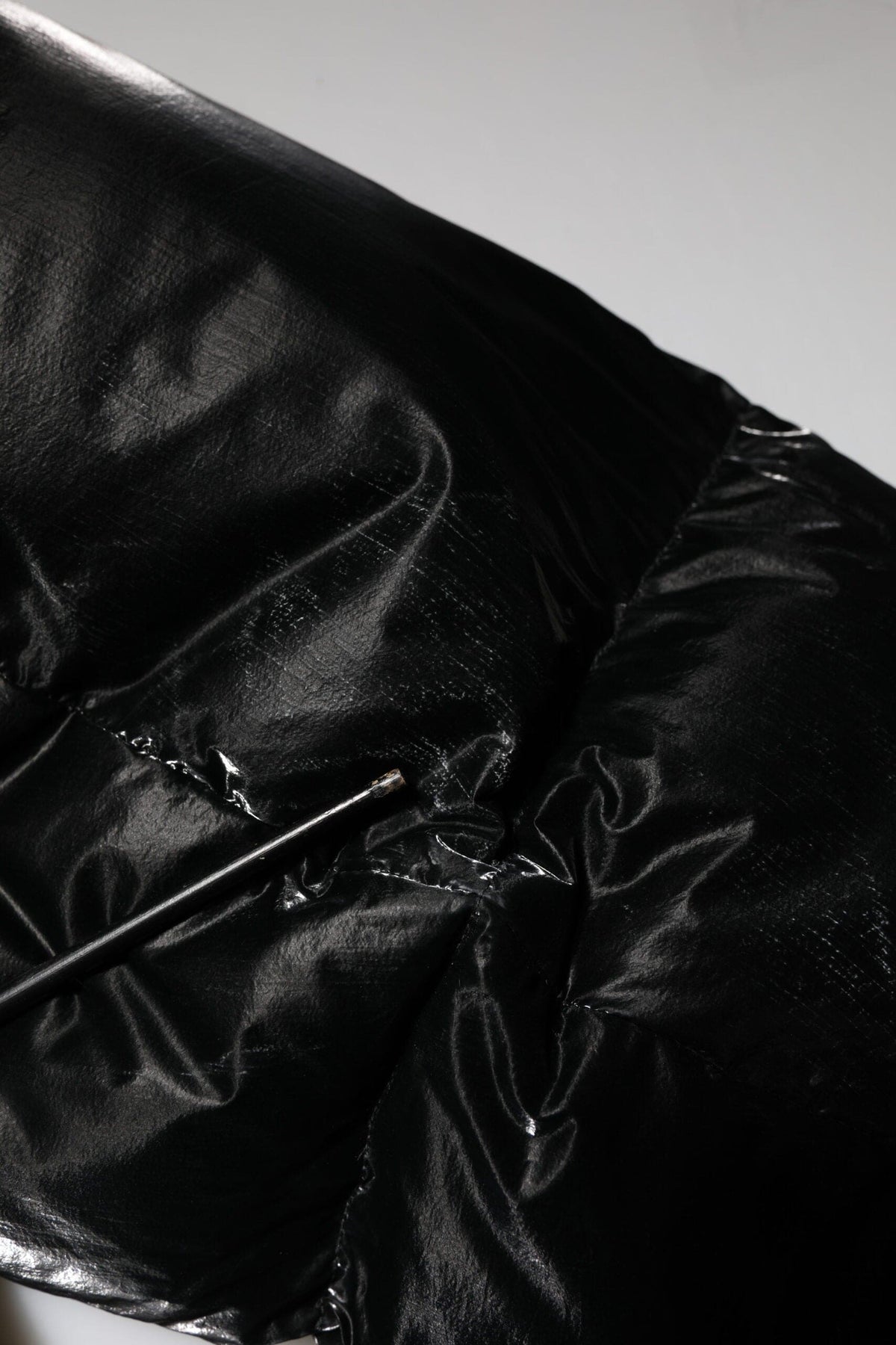 Dolce & Gabbana Black Logo Full Zip Hooded Quilted Jacket