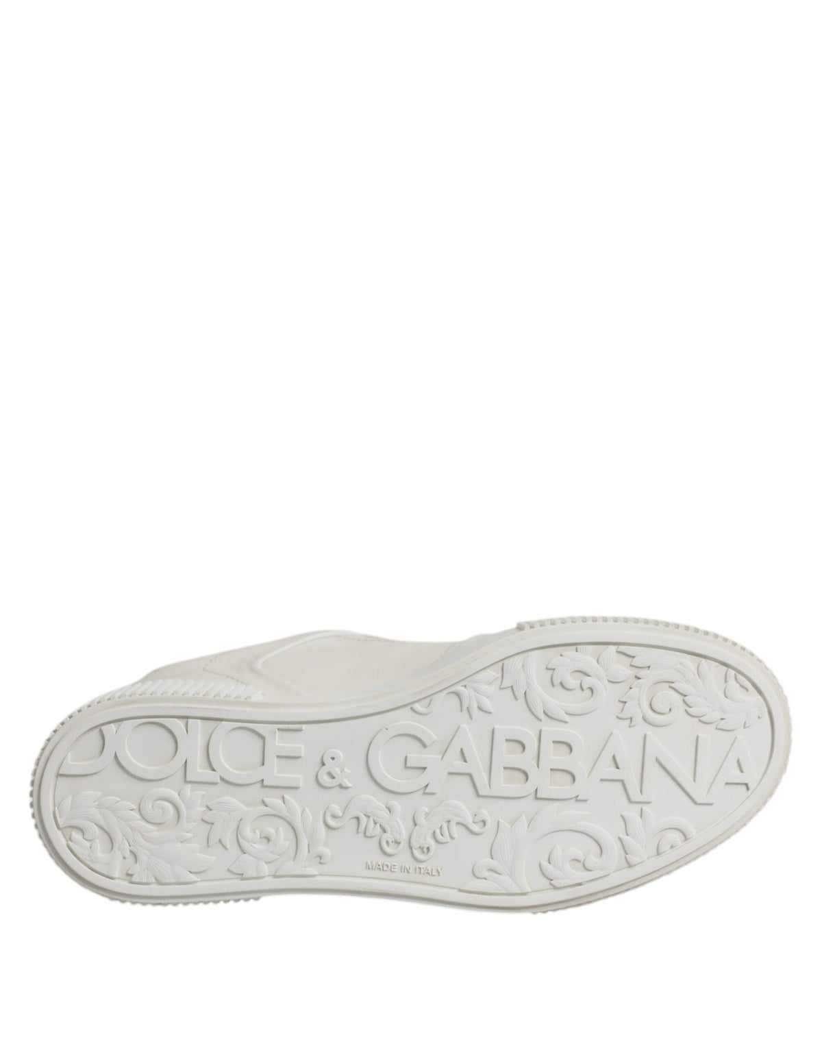Dolce & Gabbana White Miami Leather Low Top Sneakers Shoes