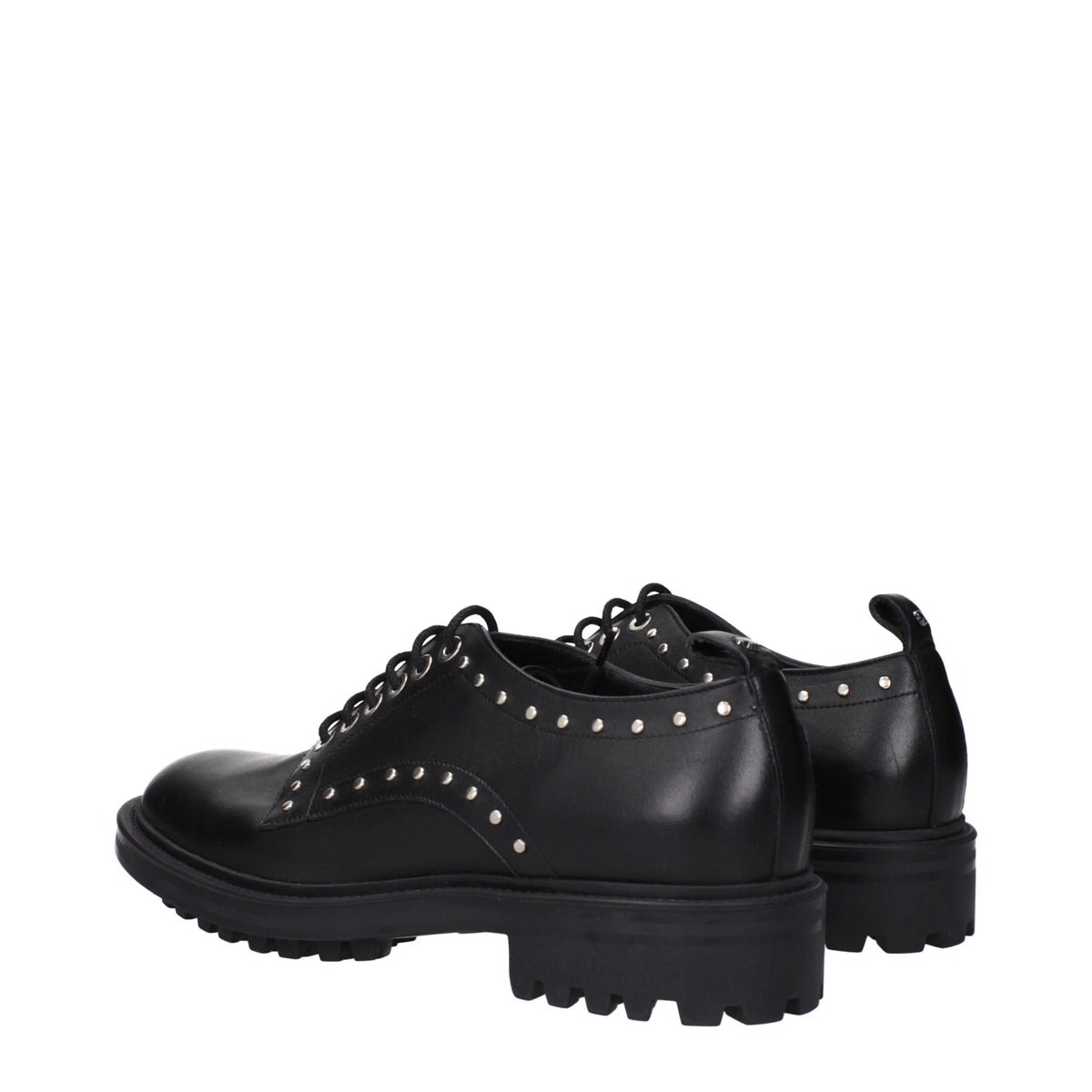 Max Mara Black Leather Oxfords And Derbies