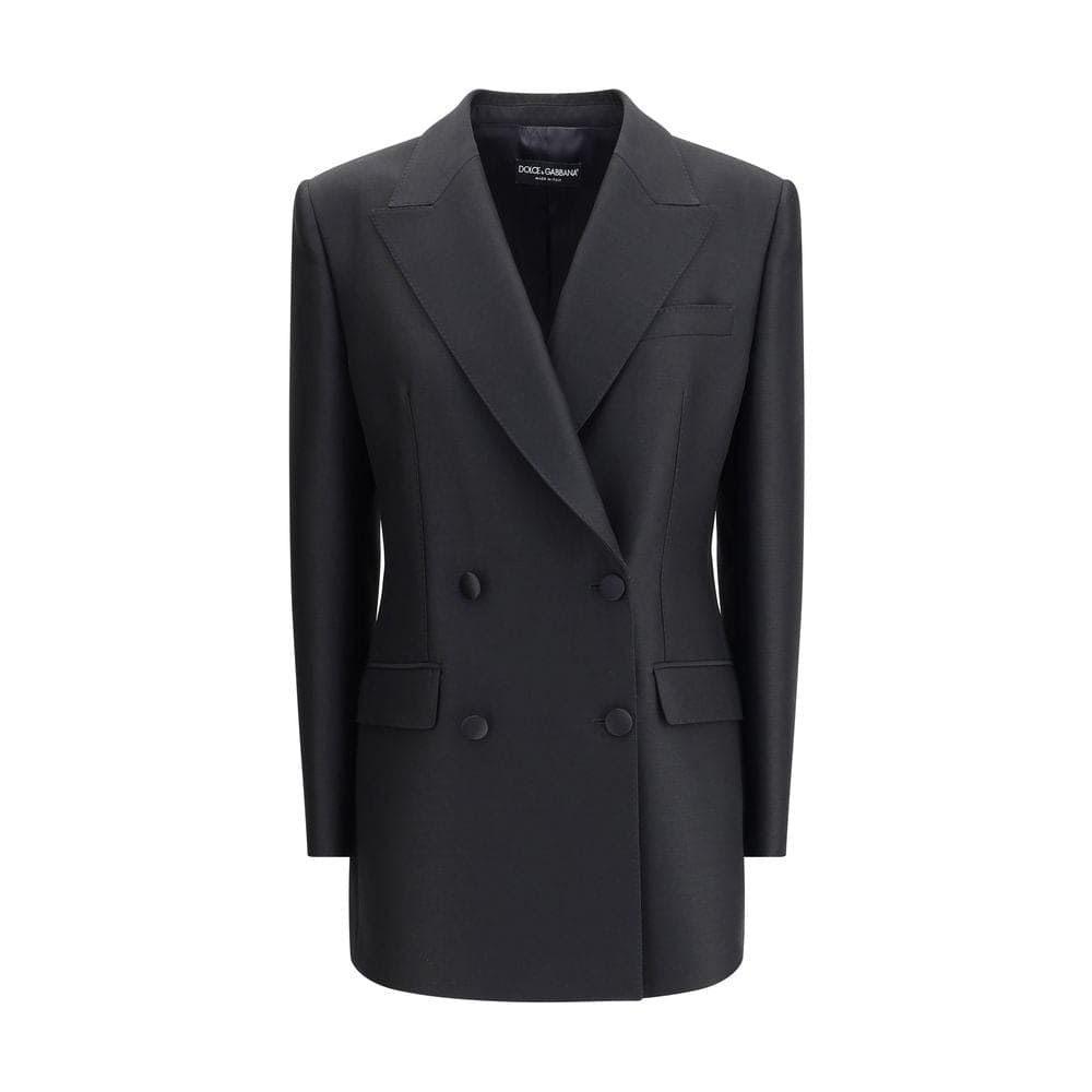 Dolce & Gabbana Black Fleece Wool Blazer