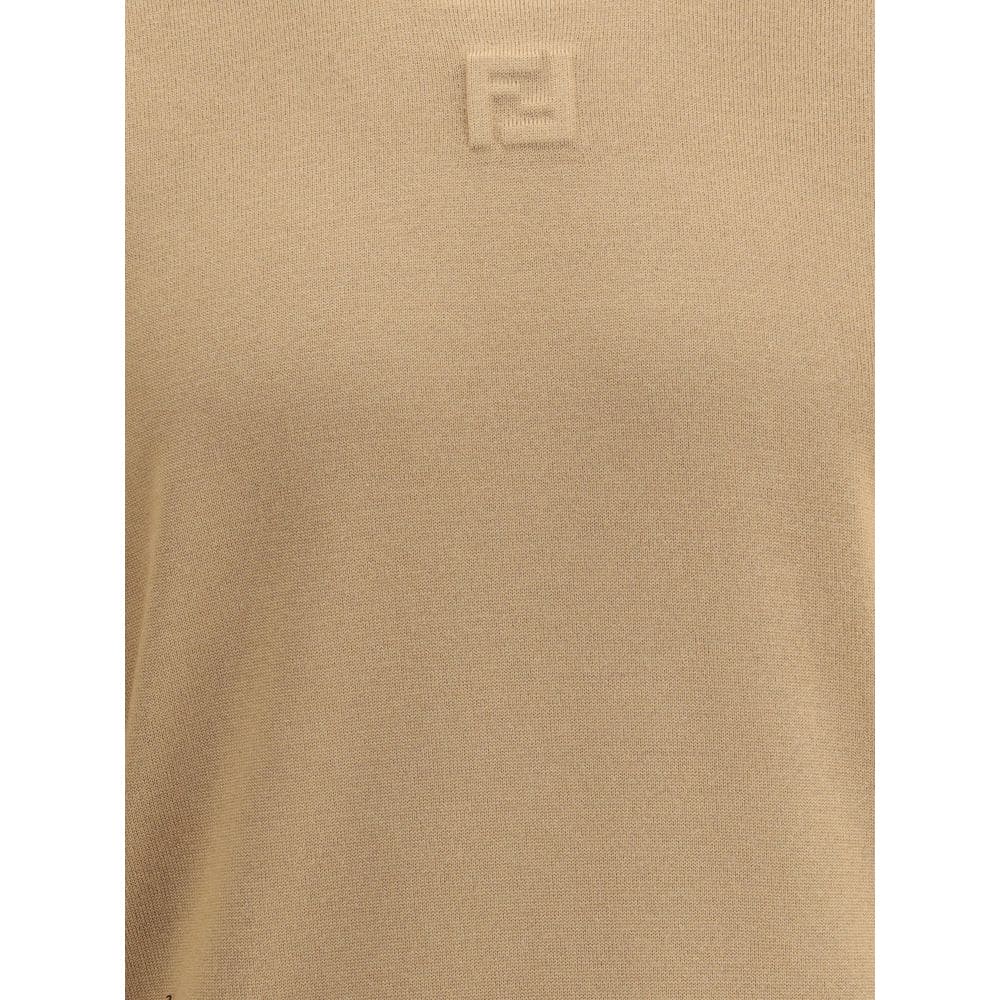 Fendi Beige Fleece Wool Sweatshirt