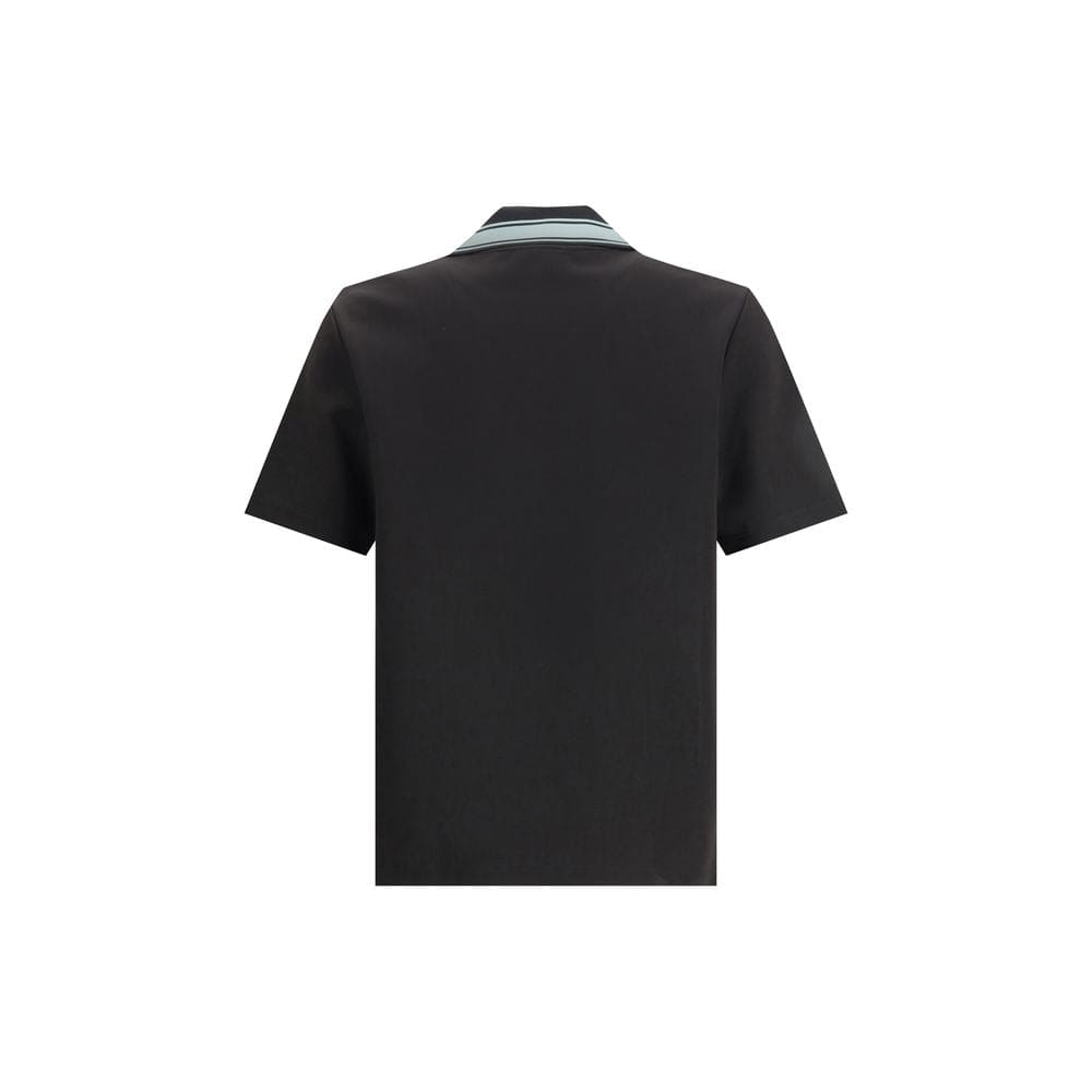 Casablanca Black Viscose Polo Shirt