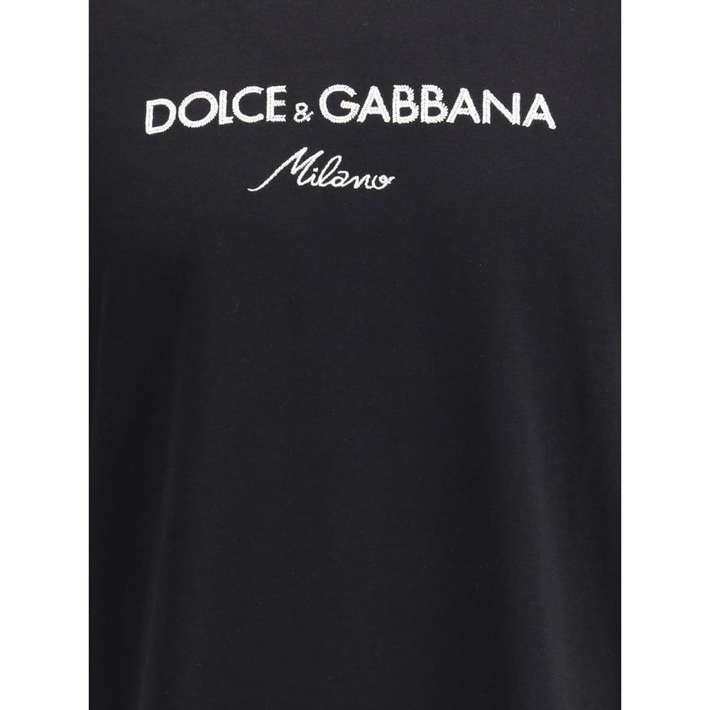 Dolce & Gabbana Black Cotton T-Shirt
