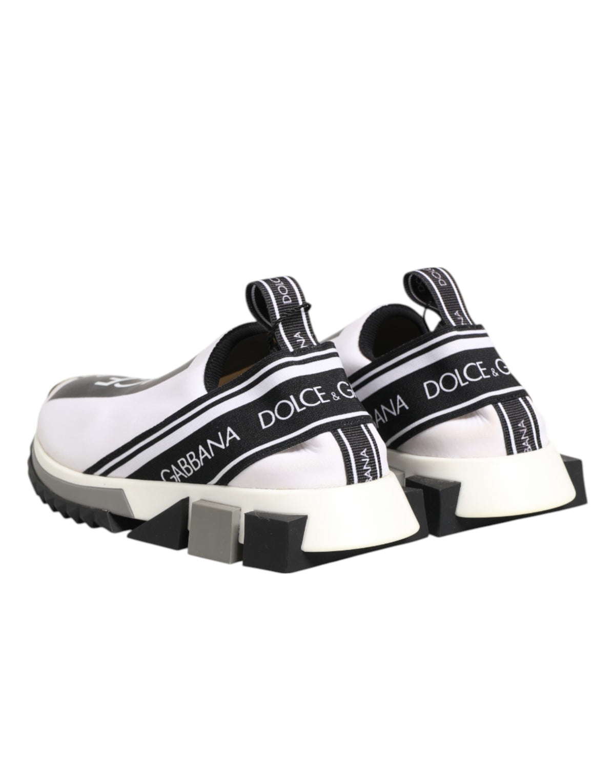 Dolce & Gabbana Black White Slip On Sorrento Sneakers Shoes