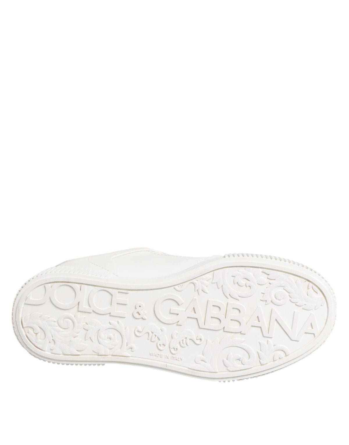 Dolce & Gabbana White Miami Leather Low Top Sneakers Shoes