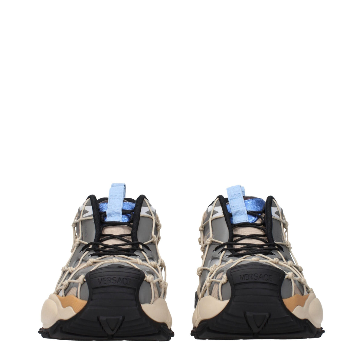 Versace Beige Fabric Sneakers