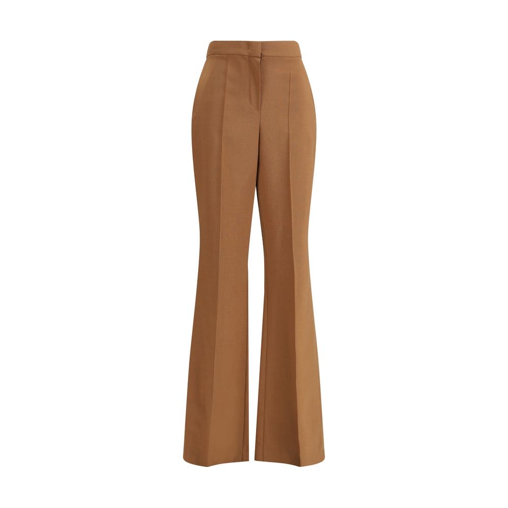 Fendi Brown Wool Flared Pants