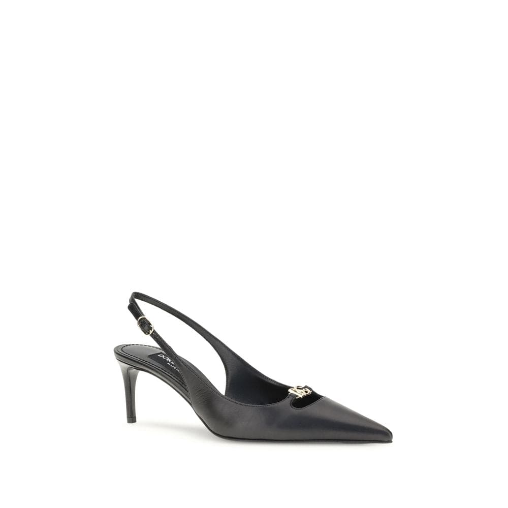 Dolce & Gabbana Black Goatskin High Heel Pumps