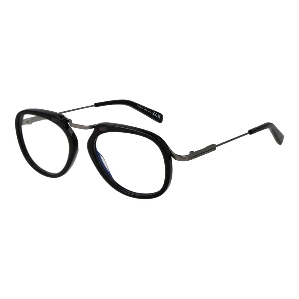 Ermenegildo Zegna Black Metal Glasses (Frames)