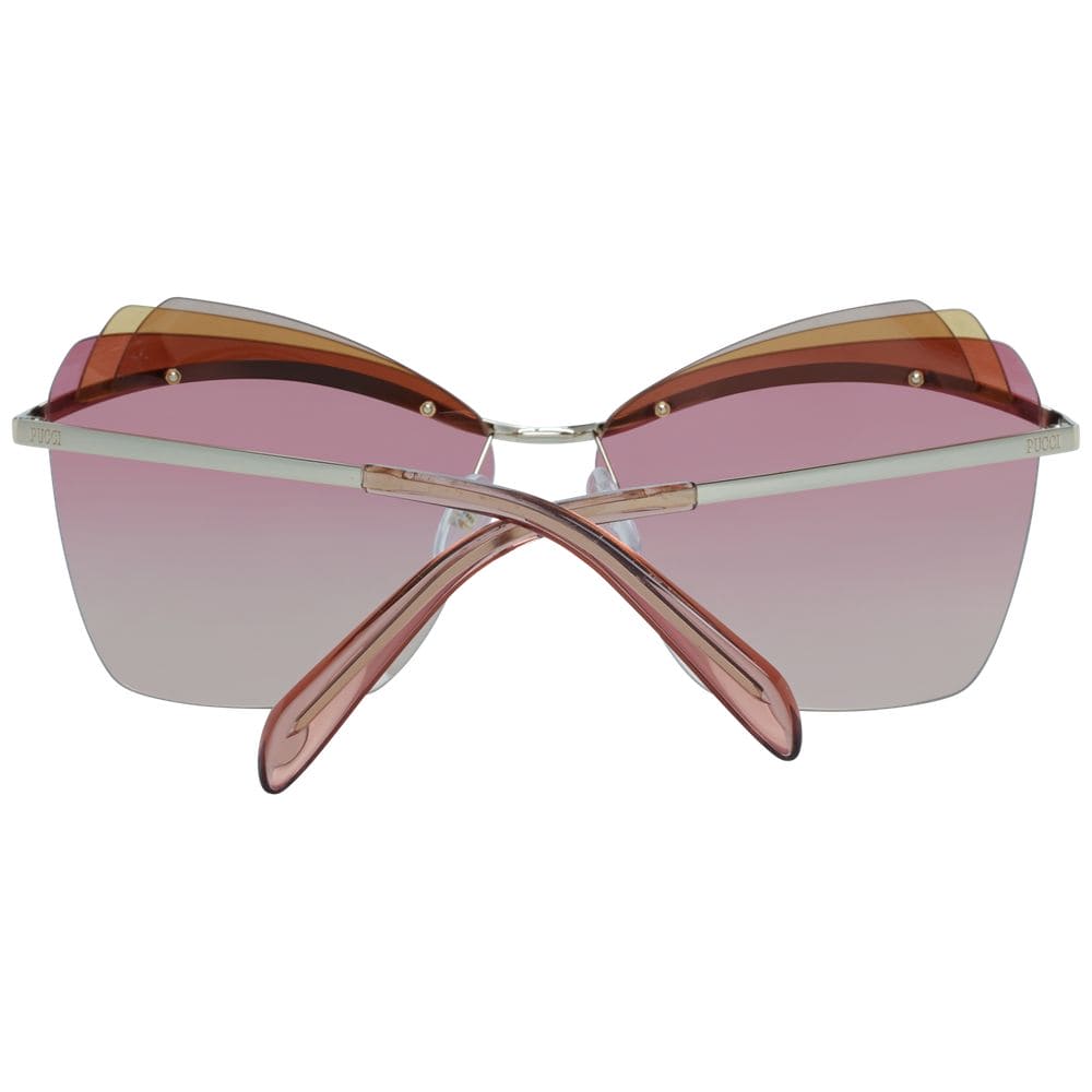 Lunettes de soleil dorées pour femmes Emilio Pucci