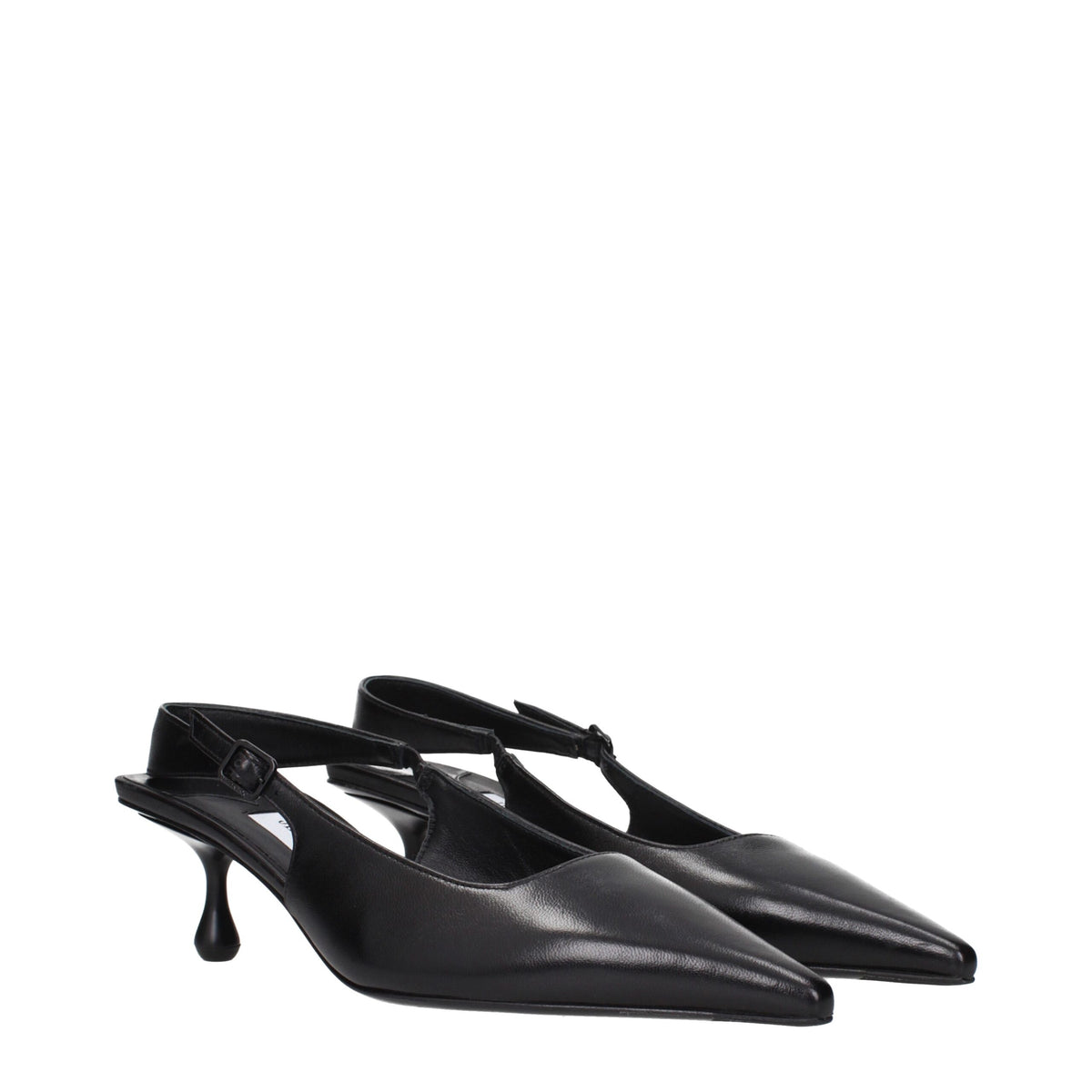 Jimmy Choo Black Leather Flat Sandals