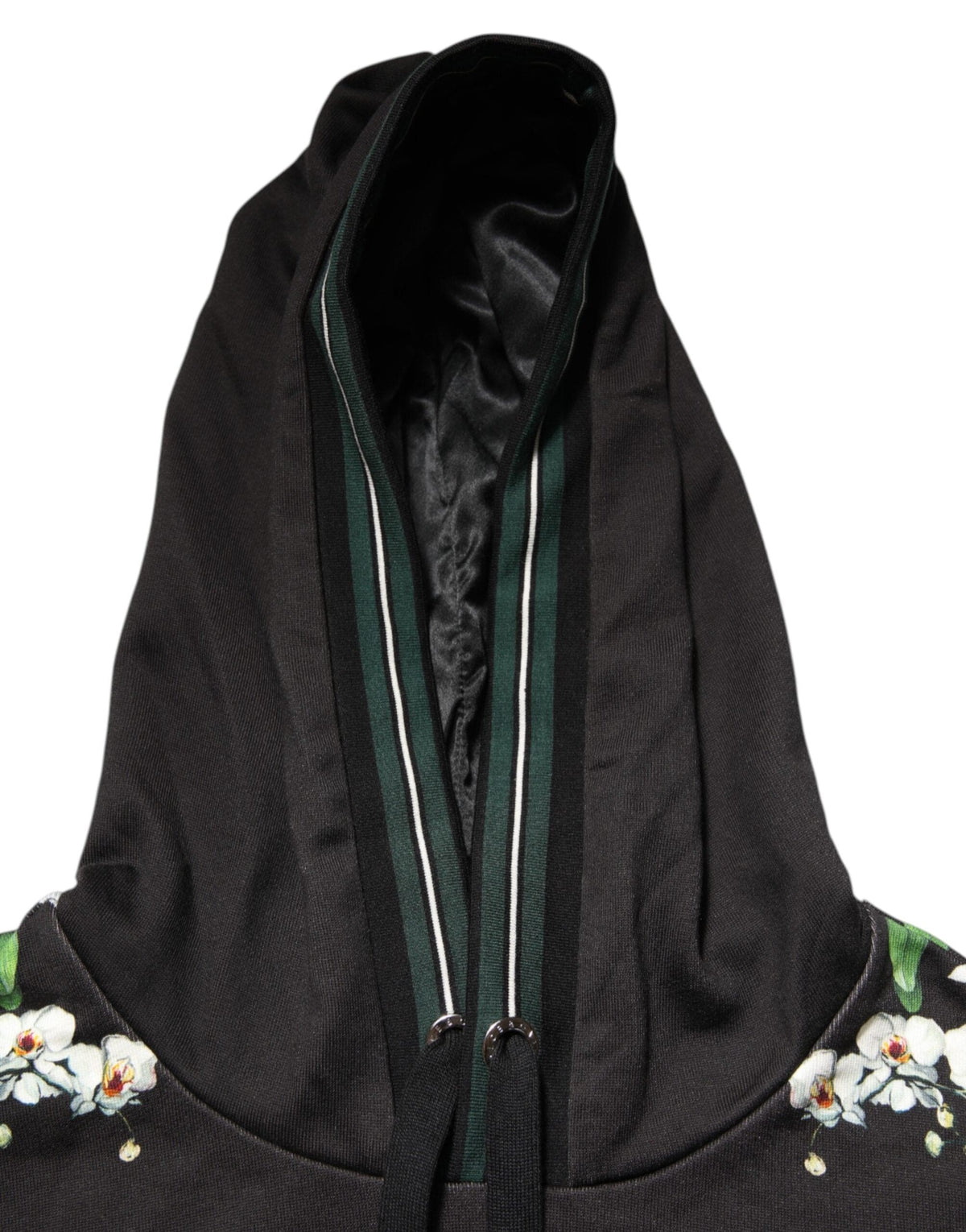 Dolce & Gabbana KING Black Orchid Floral Crown Logo Hoodie Sweater