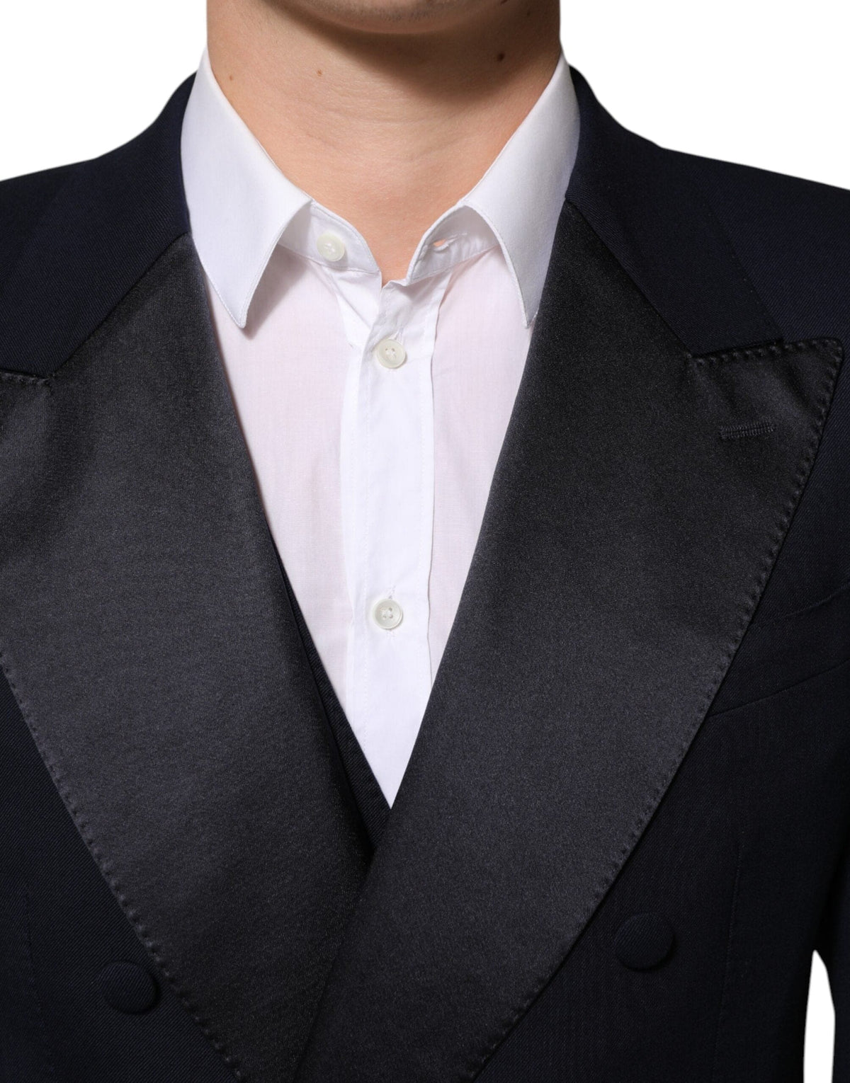 Dolce & Gabbana Black Wool 3 Piece Slim Fit Formal Men Suit