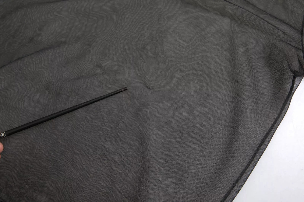 Dolce & Gabbana Black Mesh Turtleneck Sheer Blouse Top