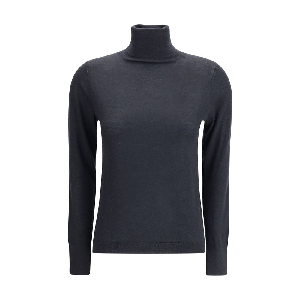 Allude Black Cashmere Turtleneck