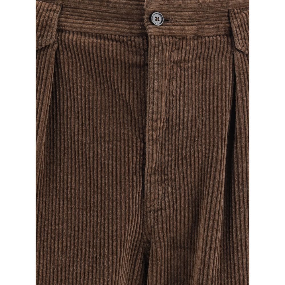 Dolce & Gabbana Brown Cotton Casual Pants