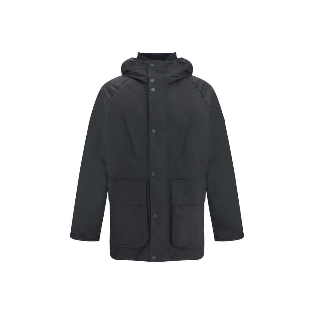 Barbour International Black Cotton Parka