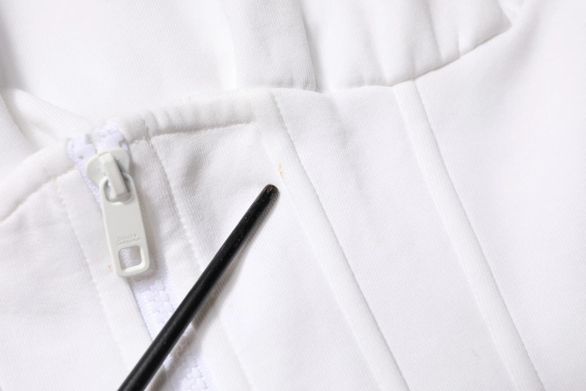 Dolce & Gabbana White Corset Stretch Cotton Top T-shirt