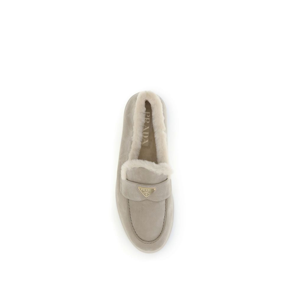 Prada Beige Rubber Slip-On Loafers