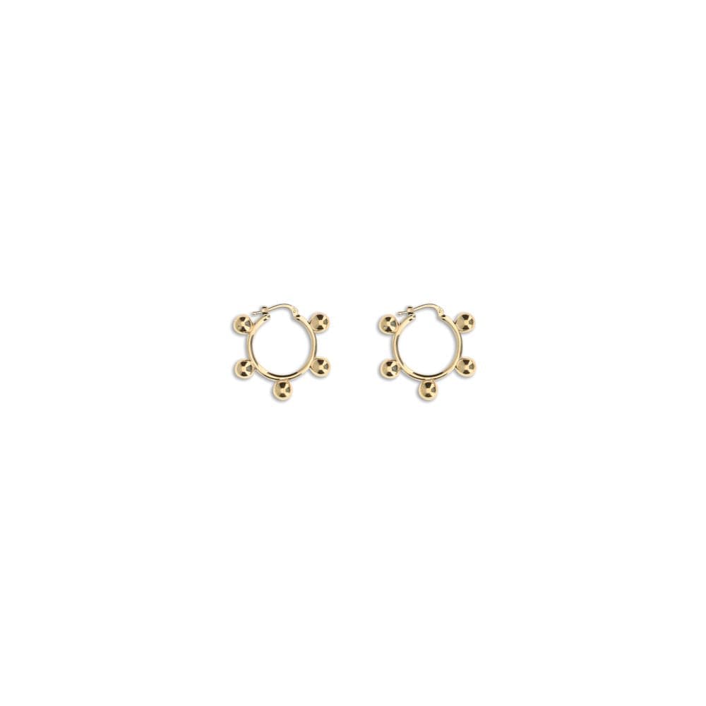 Jil Sander Gold Brass Earrings