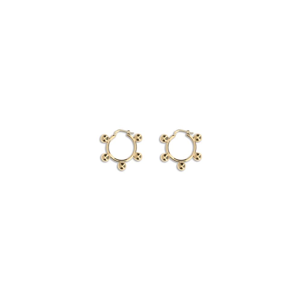 Jil Sander Gold Brass Earrings