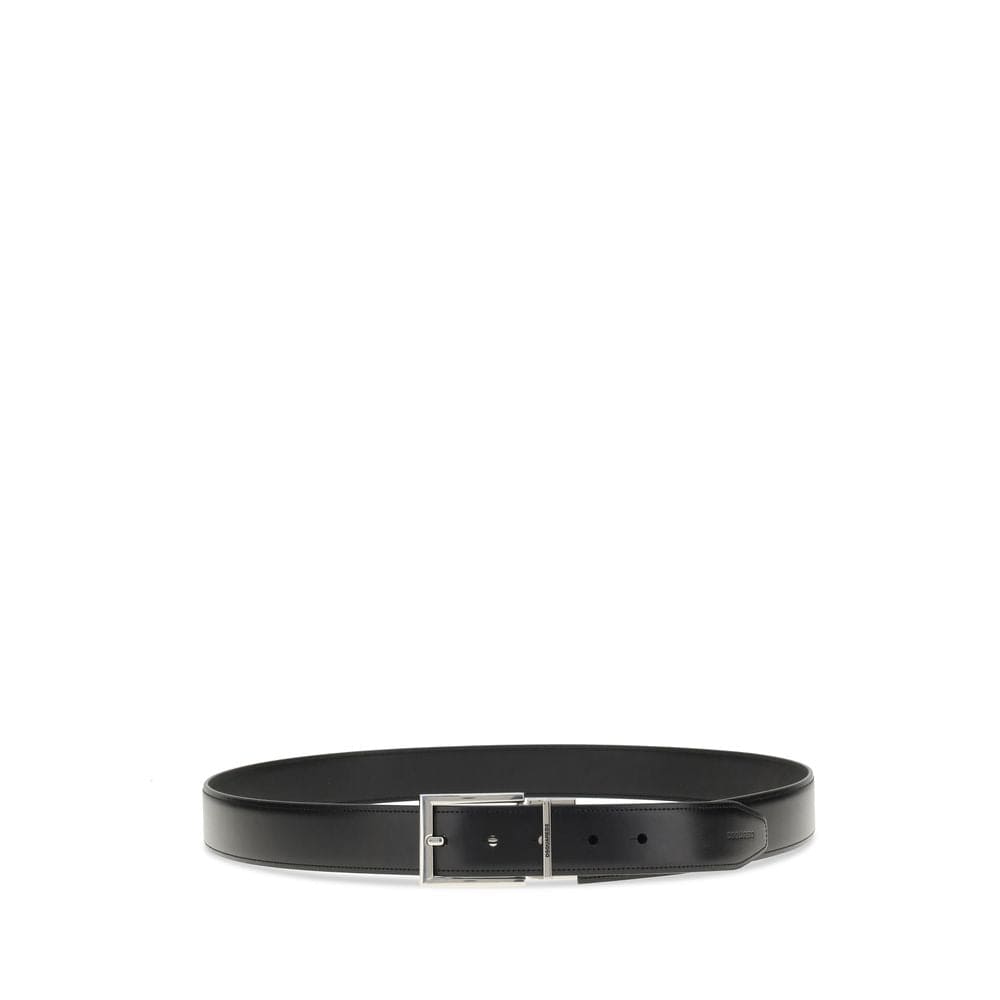 Dsquared² Black Calf Leather Bos Taurus Regular Belt