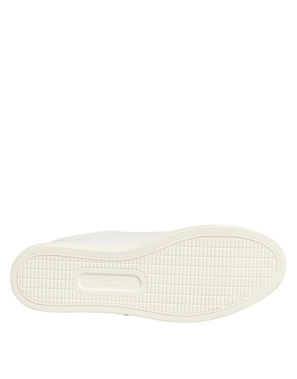 Dolce & Gabbana White Leather Sacred Heart Patch Sneakers Shoes